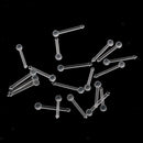 20 Pieces Acrylic Nose Studs Rings Body Piercing Jewelry Lip Ear Labret 18G