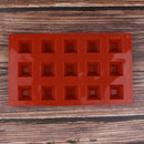2 pieces 15-Cavity Silicone Pyramid Shape Silicone Mold Fondant Cake Chocolate
