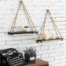 6pcs Decorative Hanging Wall Mounted Shelves Garden Hanging Shelves Decor