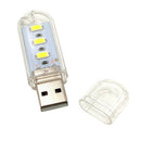 Mini Pocket USB LED Night Light 3 LEDs 5V Bulb Lamp for Reading Warm White