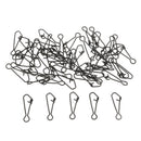 50pcs Fishing Hooked Snaps Lure Connector sMix Fishing Barrel Snaps Tackle