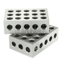 2Pcs 25x50x75mm Hardened Steel Blocks 23 Holes Parallel Clamping Block Lath