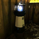 Black Solar Lighthouse Rotating LED Light Decor Outdoor 2019 Indoor M1N4
