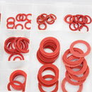 150Pcs 14 Sizes Red Steel Paper Fiber Flat Washers Insulation Kit Assorted Set