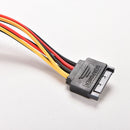 1Pc 15 Pin SATA Male to SATA Female 1 to 2 Y Splitter Power Cable BX