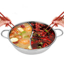 Stainless Steel Single-layer Cooking Pot Double Ear Mandarin Fondue Hot Pot