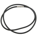 3mm Black Rubber Cord Necklace with Stainless Steel Closure - 18 Inch Q4Y3