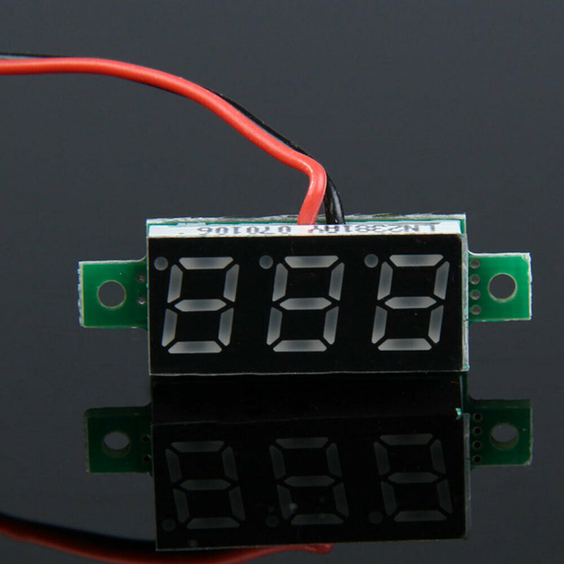 0.28inch LCD Two Wire 2.5-30V Red LED Digital DC Voltmeter Panel Meter