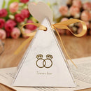 50Pcs/Set Romantic Triangular Candy Box Wedding Favors Party Supplies Paper