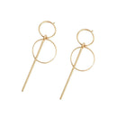 Fashion Earrings Punk Simple Long Section Tassel Pendant Size Circle Earrin