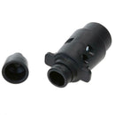 12V 7-Way Round Plastic RV Trailer Plug Connector Plug (Black)