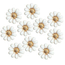 10x Daisy Flower Flatback Buttons Embellishment for DIY Phone Case 18mm