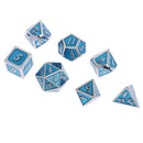 7 Set Metal Polyhedral Dice for  DND +Dice Cup Black