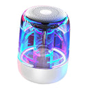 Colorful Light Wireless Speakers Waterproof with Mic Handsfree Bass White
