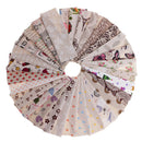 31pcs Mixed Cotton Linen Fabric Printed Material Bundle Scraps For Quilting