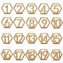 1-20 Numbers Wood Signs Wedding Hexagon Table Number Wooden Table Numbers R E2Y6