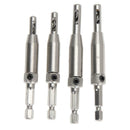 4Pcs HSS Self Centering Hinge Drill Bit Set for Hinges Drawer Guides