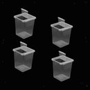 4x Transparent Plastic Insect Habitat Feeding Box Cage Container 3x3x4 inch