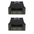 2pcs 5 Pins Dual Rows Electric Power Window Switch Button Universal 12V/24V Red