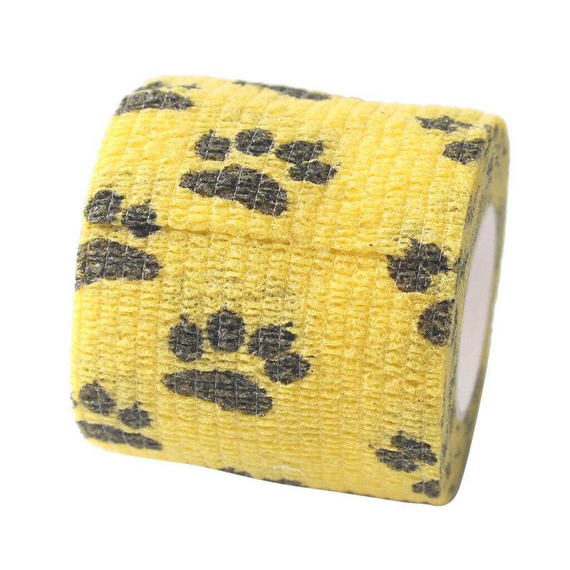 Breathable Pet Horse Cat Cohesive Bandage Comfort Self Adherent Claws Print