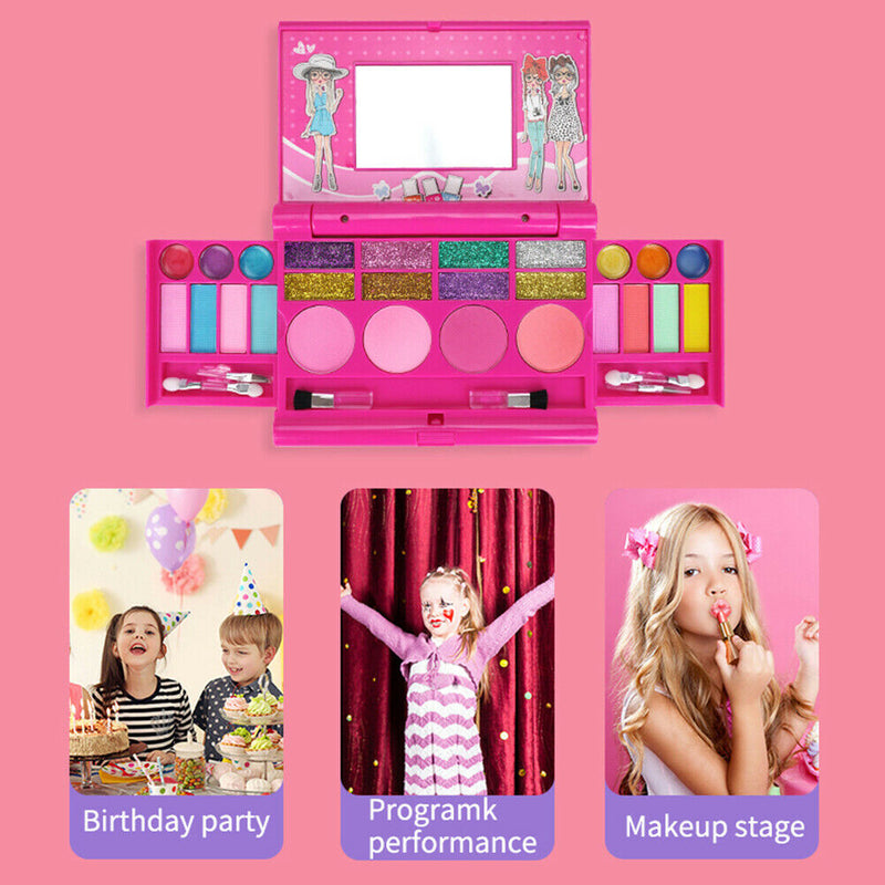 Pretend Play Kid Make Up Toys Set Safety Non-toxic Kit for Girls Cosmetic
