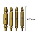 4 IN 1 Titanium Screw Extractor Drill Bits Guide Broken Damaged Bolt Remover #