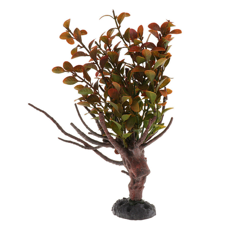 2Pcs Aquarium Reptile Turtle Frogs Rainforest Habitat Kit Artificial Plant