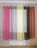 Light Yellow Eyelet Telylene Window Treatment Curtain Drape Valance 1x2.1M