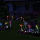 3x LED Butterfly Solar Lights 7 Color-Changing Waterproof Garden Yard Lamp