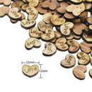 200Pcs Rustic Wooden Love Heart Wedding Table Scatter Wood Top Craft Decora U0X5