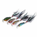 1pcs 4.8g Fishing Lure wobblers spinner metal lures vib Hard Baits With Fea E8T1