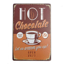2pcs 20x30cm Retro Metal Tin Sign COFFEE Wall Poster Cafe Pub Bar Home Decor