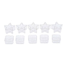 10X Star Square Shaped Tea Light Clear Plastic Cup  DIY Candle Making