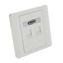 RJ45 RJ11 Face Plate Wall Socket Ethernet Single Gang 2 Ports with Keystones