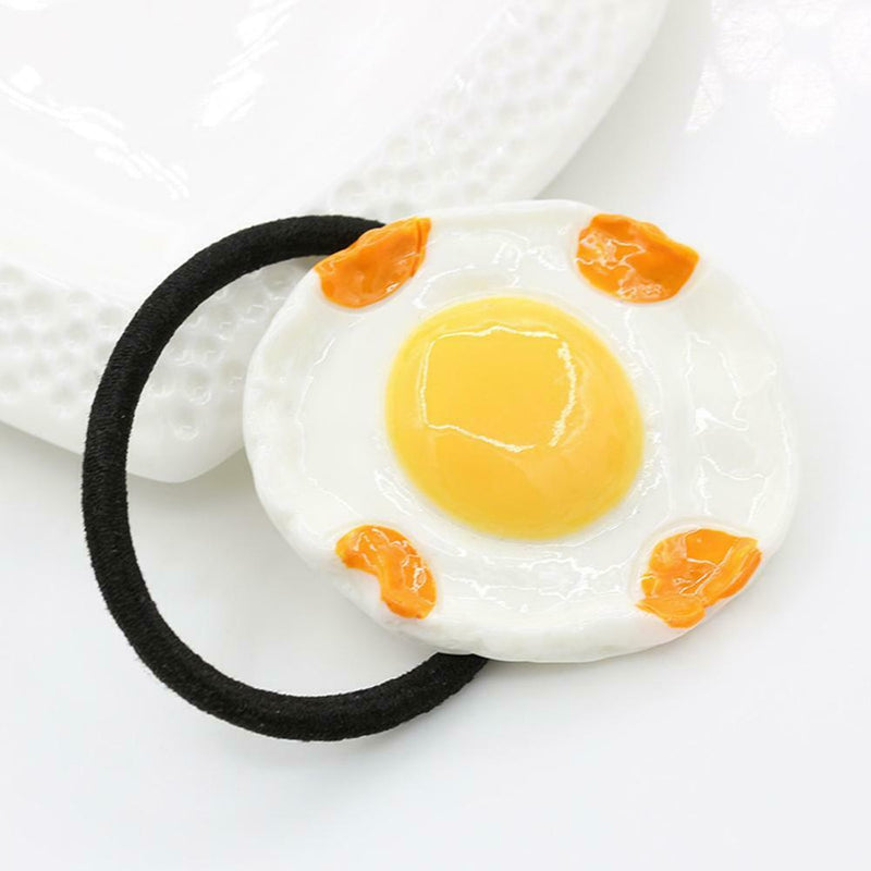 Simulation Egg Hair Clip Women Hairpin Headwear Hair Ropes Accessories (B) A