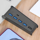 6 in 1 USB Hub with 5 USB A + 1 USB C Ports for PS5 PS5 Digital Edition