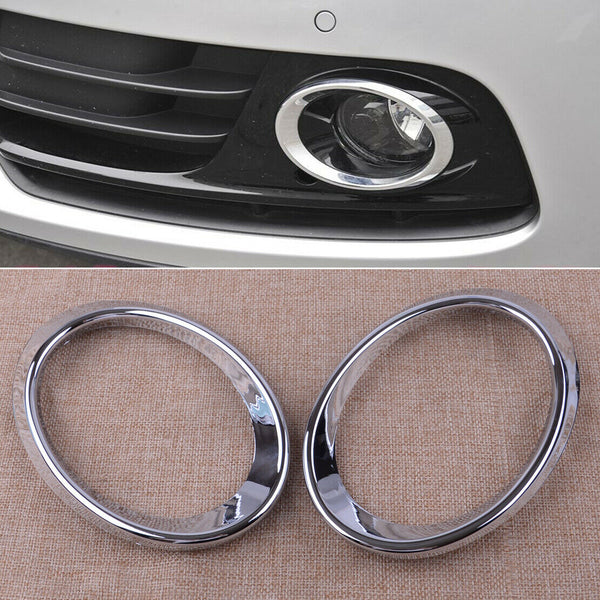 ABS Chrome Front Fog Light Cover Trim Ring Fit for Audi Q5 2010-2012 Foglight