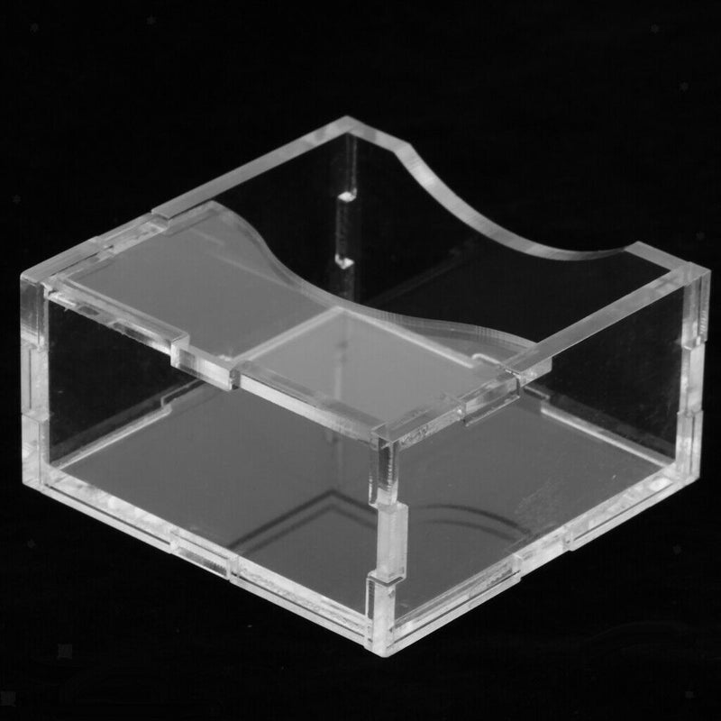 Clear Feeding Bowl Hamster Food Water Dish Container 7.5x7.5x3.2cm