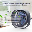USB Mini Desk Fan 3 Speed Rechargeable Quiet Home Office Portable Table Fan