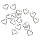 20pcs Rhinestone Crystal Heart Pendent For Jewelry DIY Craft