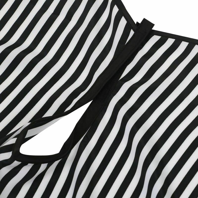 Hair Cutting/Barbers Cape - Adjustable Black and White Stripe Hairdressing  S2K8