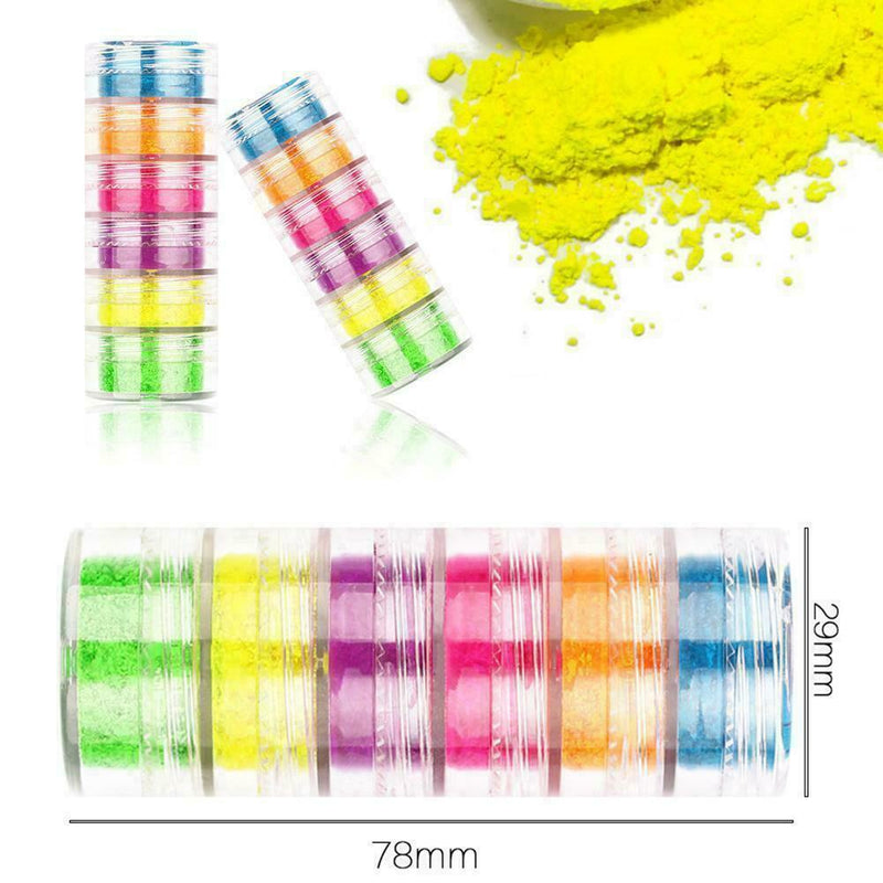 Lasting Shimmer Eyeshadow Pigment Matte Eyeshadow Colorful Nail 6 Colors Po M7P0