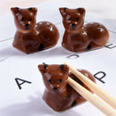 Cute plum shape ceramic chopsticks holders chopstick spoons fork stand shelf BX