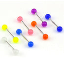 7PCS/Set Glow In The Dark Luminous Barbell Tongue Rings Body Piercing JeVGUSTEU