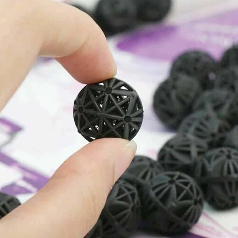 50Pcs Bio Balls Wet Reef Filter Media Aquarium Koi Fish Pond Dry 16mm Reusable