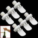 6 Pcs Vacuum Sealed Plastic Beer Soda Wine Storage Bottle Cap Stopper White