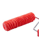 7Inch Embossed Zebra Stripe Painting Roller with Handle for Wall Decoration P1L6
