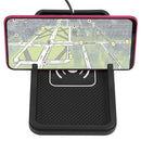 Anti-slip Wireless Charger Mat w/Cable Universal Car Charging Pad Phone Holder