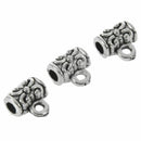 80 Pcs Tone Wire Tube Spacer Beads Bail 4x7mm