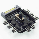 Multi Way Splitter Cooler Cooling Fan Hub PC Computer SATA 1 to 8 3pin 12V